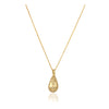 Golden Drop shaped Zircon pendant