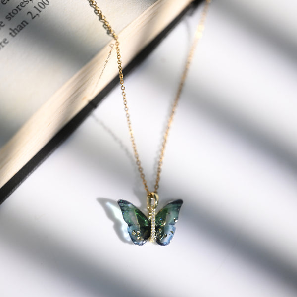 Butterfly Purple Zircon Pendant