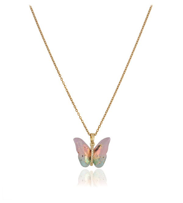 Butterfly Purple Zircon Pendant