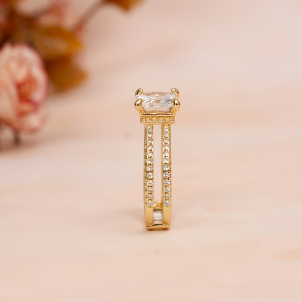 Golden Crown CZ Ring