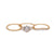 Golden Geometric Waterdrop CZ Ring Set of 3