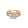 Golden Crown CZ Ring
