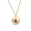 Golden Multi-Colored Evil Eye CZ 18k Plating Pendant
