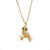 Golden Owl Pearl Pendant with Chain