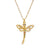 Golden Dragonfly Single Stone CZ 18k Plating Pendant