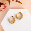 Golden Double side CZ earrings