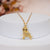 Golden Owl Pearl Pendant with Chain