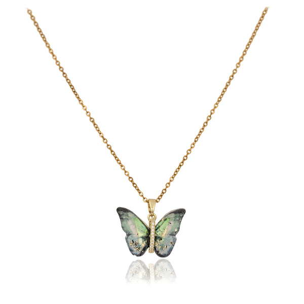 Butterfly Purple Zircon Pendant