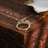 Gold Plated Korean Style Artificial Stones Ring