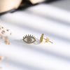 Gold Plated Eye Zircon Ear Studs