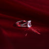 Silver Square Zircon Ring