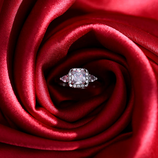 Silver Princess Style Zircon Ring