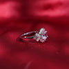 Silver Snowflake Zircon Ring