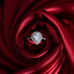 Silver Pear shaped Zircon Ring