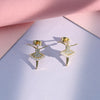 Gold Plated Pearl Dancing Girl Ear Studs