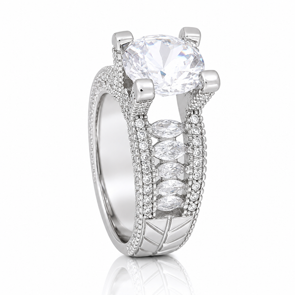 Silver Luxury Zircon ring
