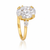 Gold Plated Oval Shaped Zircon Ring