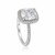 Silver Cocktail Zircon ring