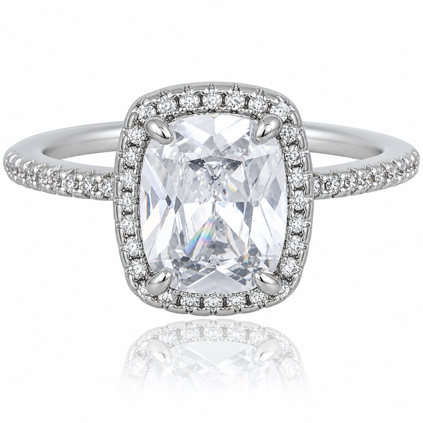 Silver Cocktail Zircon ring