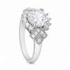 Silver Snowflake Zircon Ring