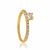 Gold Plated Zircon Minimal Ring