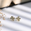 Flower Pearl Zircon Ear Studs
