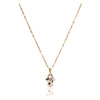 Gold Plated Eye White Pendant