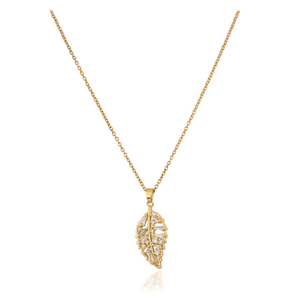Gold Plated Leaf Pendant