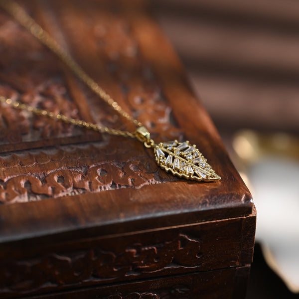 Gold Plated Leaf Pendant