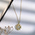 Gold Plated Sun Moon Zircon Pendant