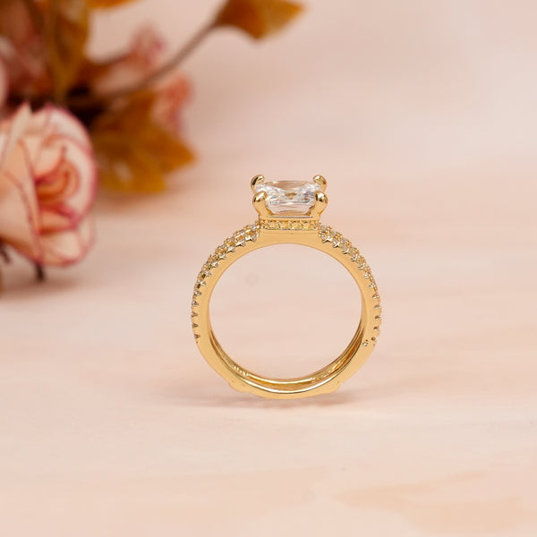 Golden Crown CZ Ring