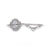 Silver Geometric Design CZ Ring Set of 2