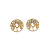 Golden Life Tree CZ Studs