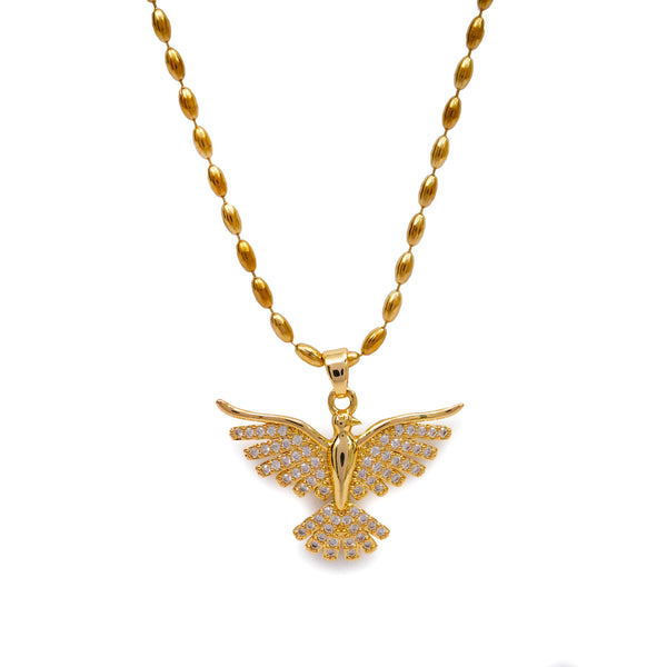 Golden Eagle 18K Gold Plating CZ Pendant