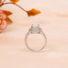 Silver Round Middle Pink Stone CZ Ring