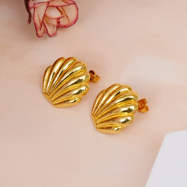 Golden Sea Shell Studs