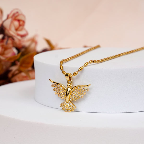 Golden Eagle 18K Gold Plating CZ Pendant