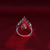 Silver Water Droplet Zircon Ring