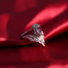 Silver Water Droplet Zircon Ring