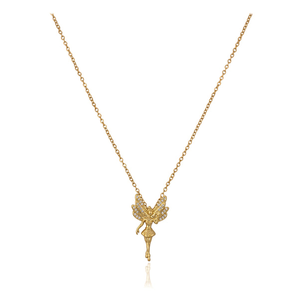 Golden Girl Wings Zircon Pendant