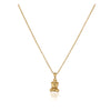 Golden Bear Heart Shaped Pendant