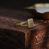 Gold Plated Square Shaped Zircon Ring