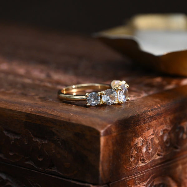 Gold Plated Korean Style Artificial Stones Ring