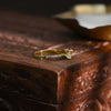 Gold Plated Zircon Minimal Ring