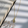 Golden Drop shaped Zircon pendant