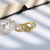 Golden European Style Zircon Ring (Set of 3 Rings)