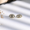 Gold Plated Eye Zircon Ear Studs