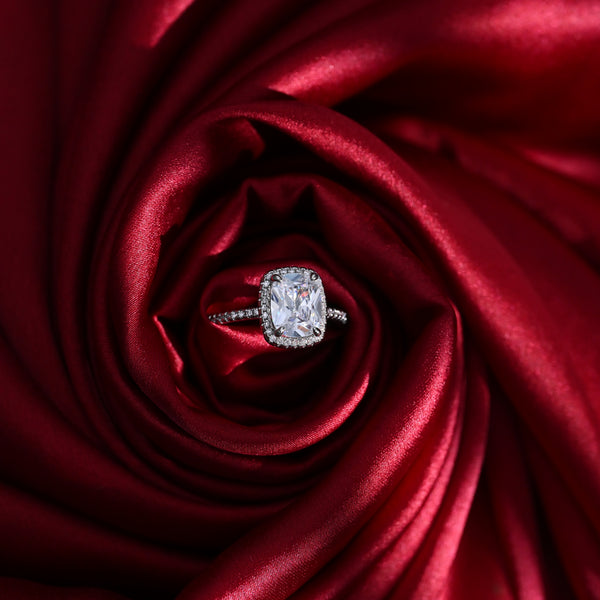 Silver Cocktail Zircon ring