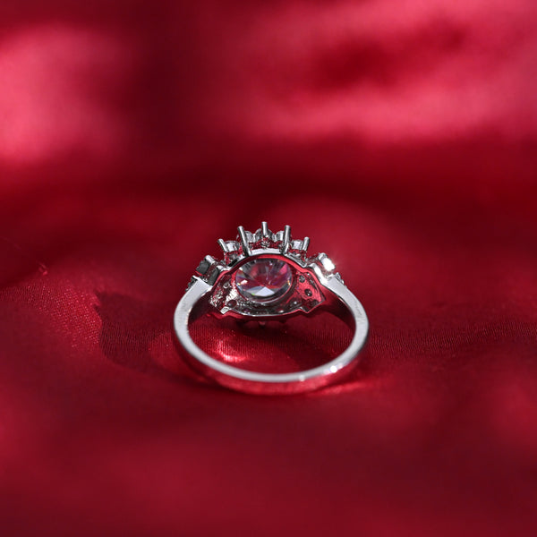 Silver Snowflake Zircon Ring
