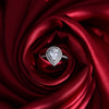 Silver Pear shaped Zircon Ring